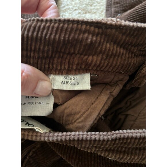 ROLLA'S Women's 24 Eastcoast Flare Brown Corduroy Pants High Rise $139 - Picture 6 of 9